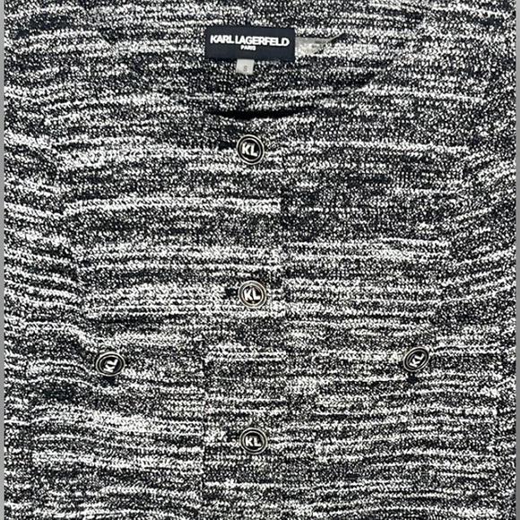 KARL LAGERFELD Boucle Tweed Pattern Jacket - Picture 3 of 6